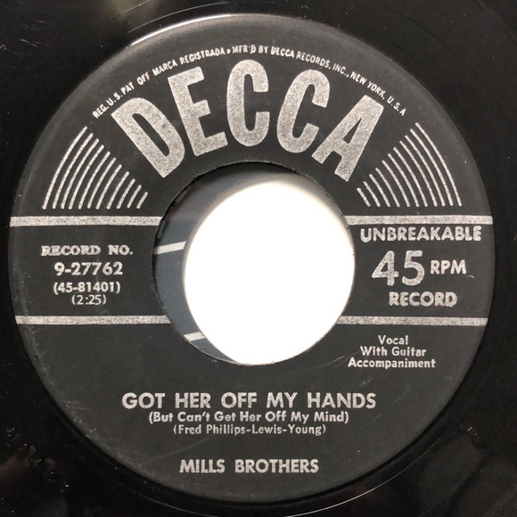 Mills Brothers I Ran All The Way Home Vinyl 45 Record - Picture 3 of 5